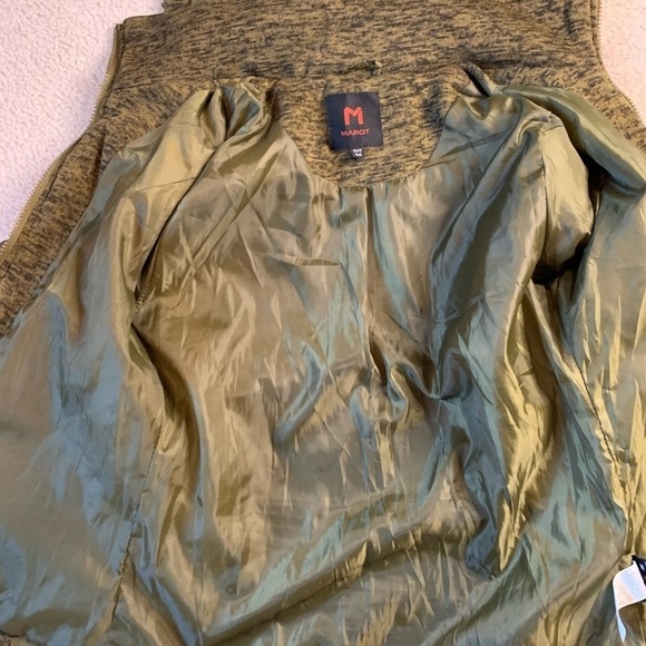Marqt ZIP up Hooded Sweater Quilted Jacket Lined Women Medium Heathered Olive - Picture 5 of 9
